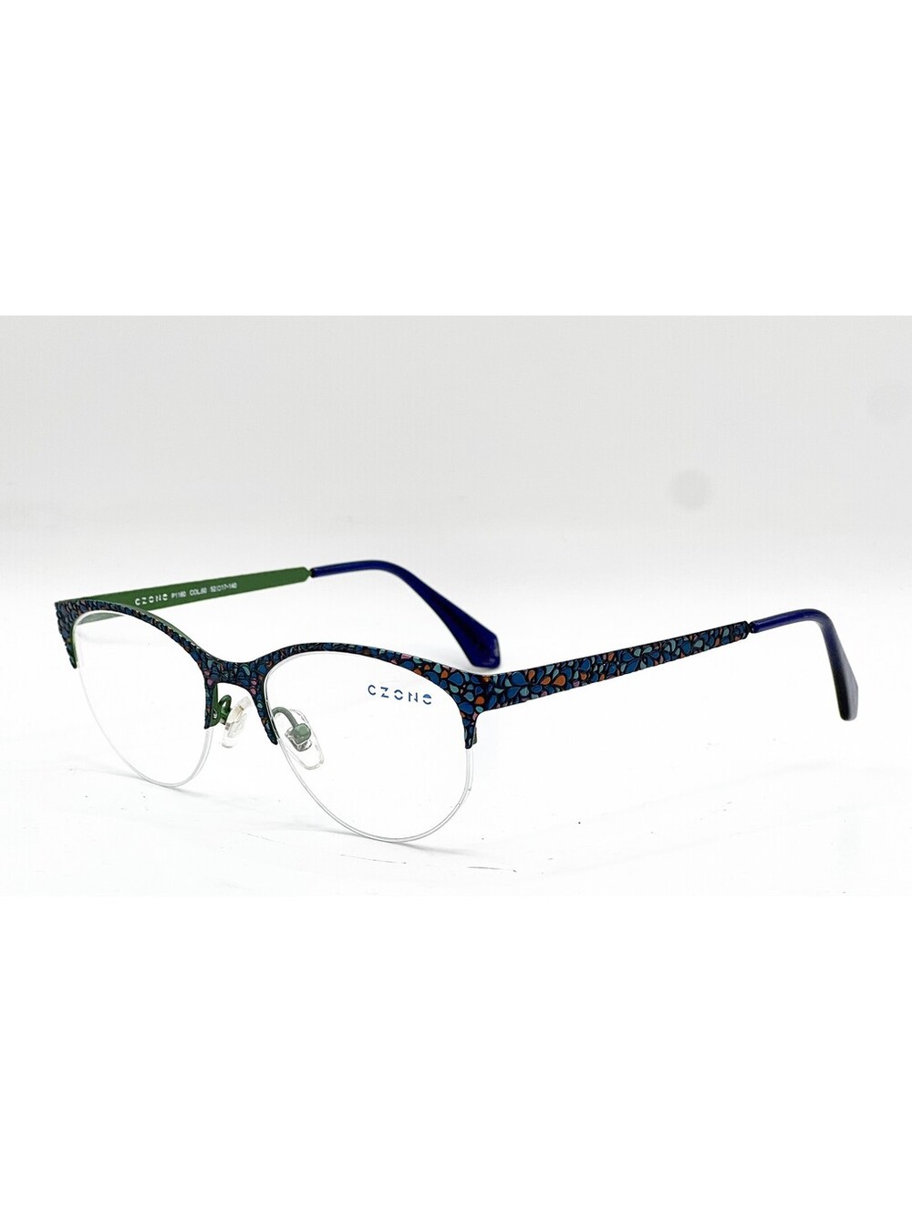 Czone P1160 60 Green Blue Orange Authentic Eyeglasses 52-17-140